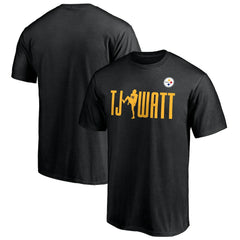 T.J. Watt Pittsburgh Steelers Checkdown T-Shirt - Black - NFL