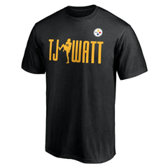 T.J. Watt Pittsburgh Steelers Checkdown T-Shirt - Black - NFL