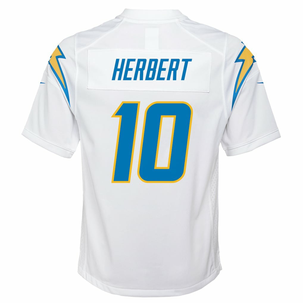 Justin Herbert Los Angeles Chargers Youth Game Jersey - White - Nike