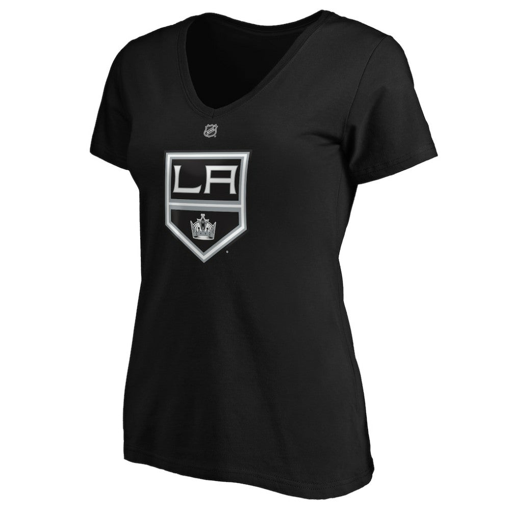 Quinton Byfield Los Angeles Kings Fanatics Women's Authentic Stack Name & Number V-Neck T-Shirt - Black | Fanatics sale