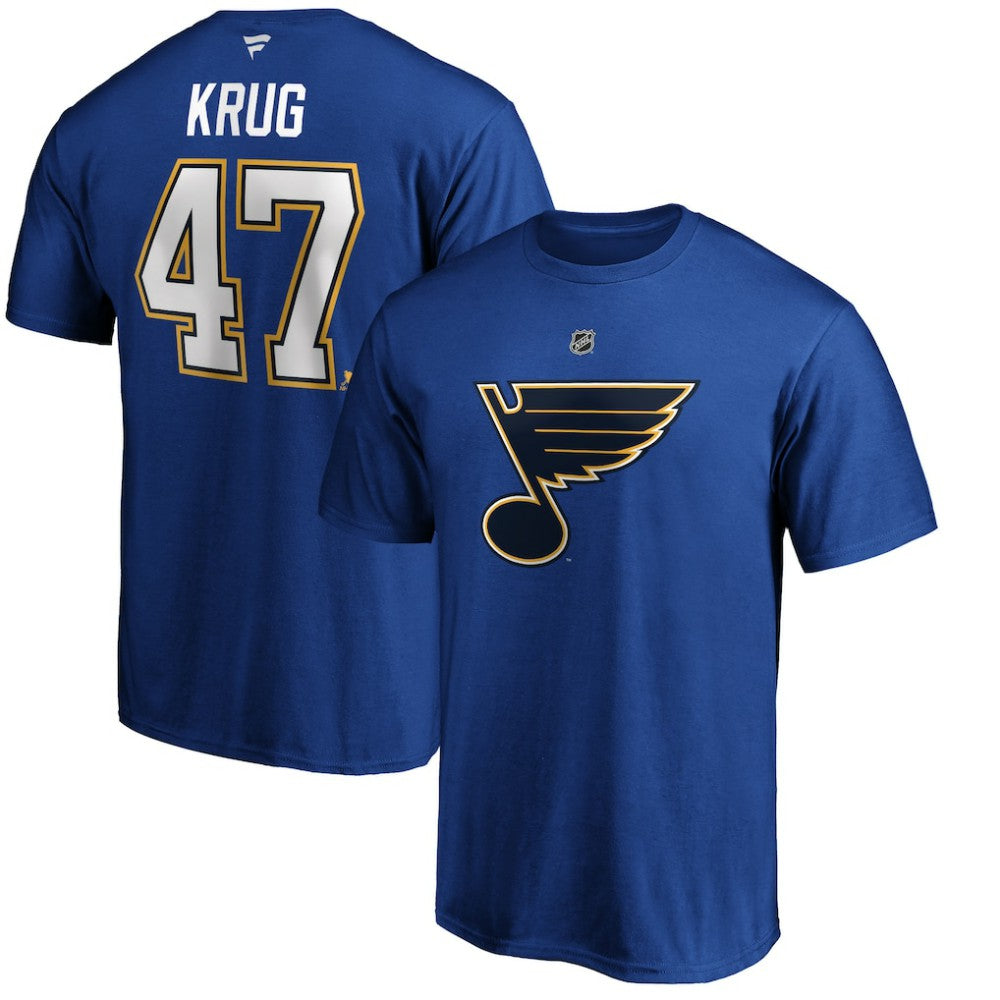 Torey Krug St. Louis Blues Fanatics Authentic Stack Name & Number T-Shirt - Blue | Fanatics on sale