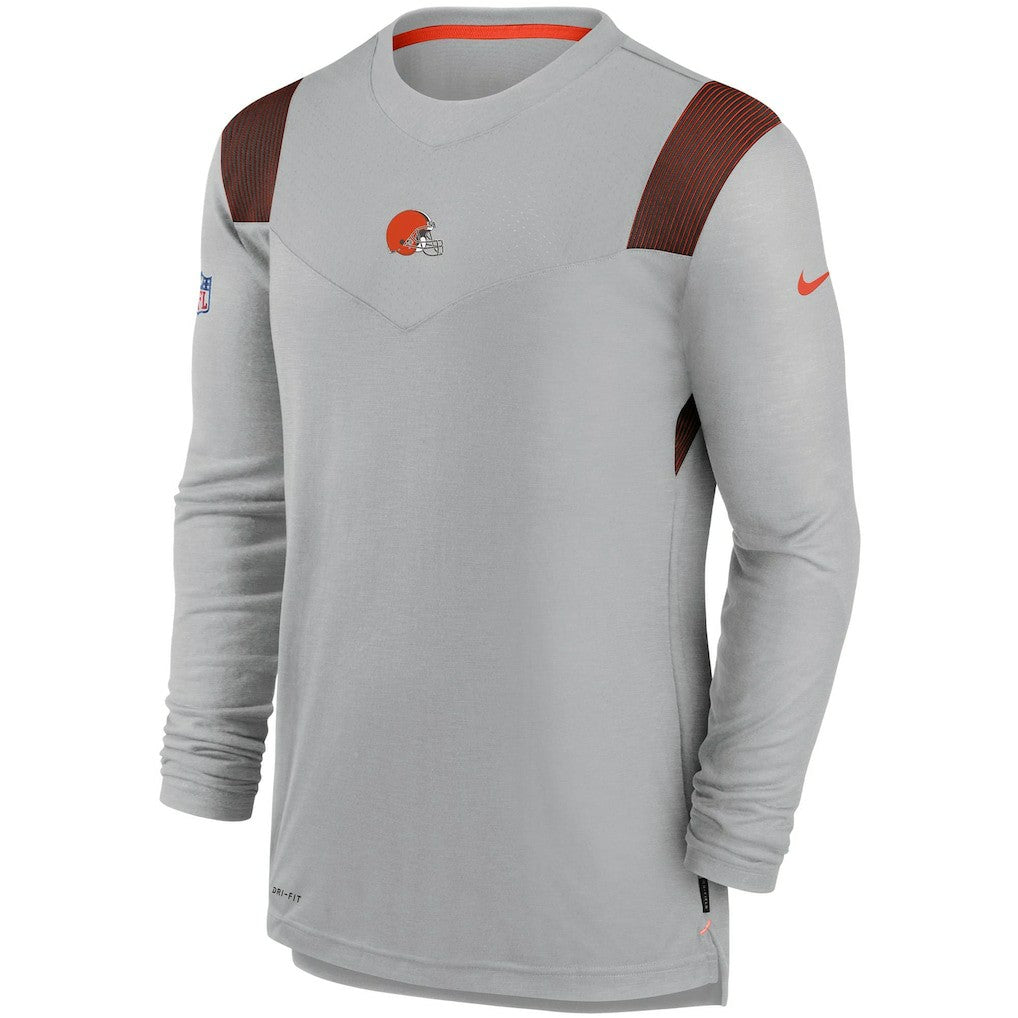 Cleveland Browns Sideline Player UV Performance Long Sleeve T-Shirt - Gray - Nike
