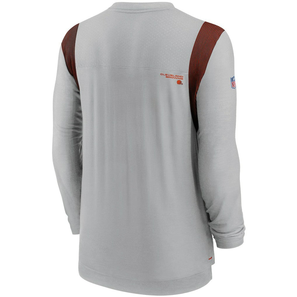 Cleveland Browns Sideline Player UV Performance Long Sleeve T-Shirt - Gray - Nike