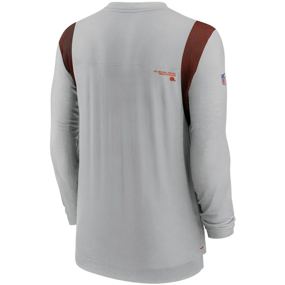Cleveland Browns Sideline Player UV Performance Long Sleeve T-Shirt - Gray - Nike