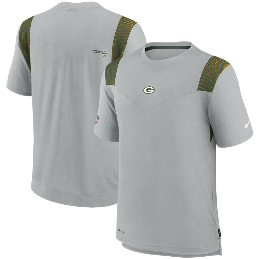 Green Bay Packers Sideline Player UV Performance T-Shirt - Gray - Nike