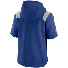 New York Giants Sideline Showout Short Sleeve Full-Zip Hoodie - Royal - Nike