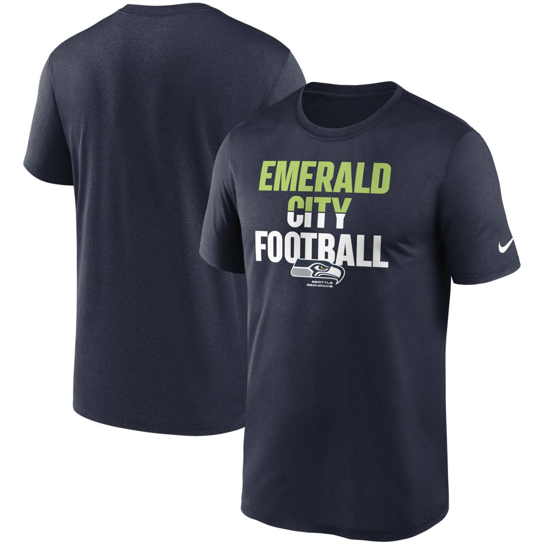 Seattle Seahawks Legend Local Phrase Performance T-Shirt - College Navy - Nike