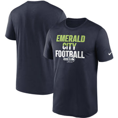 Seattle Seahawks Legend Local Phrase Performance T-Shirt - College Navy - Nike