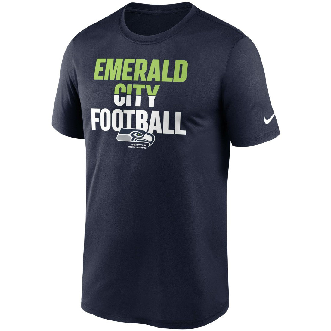 Seattle Seahawks Legend Local Phrase Performance T-Shirt - College Navy - Nike