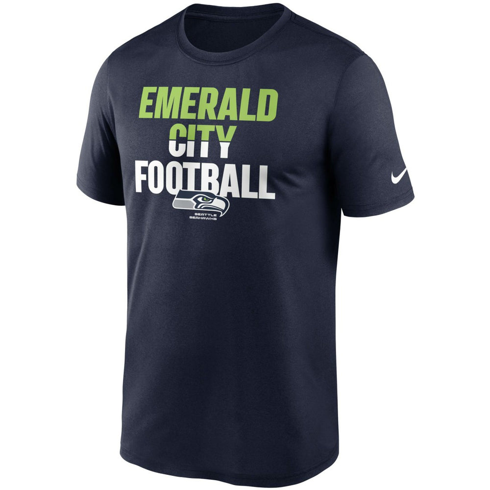 Seattle Seahawks Legend Local Phrase Performance T-Shirt - College Navy - Nike