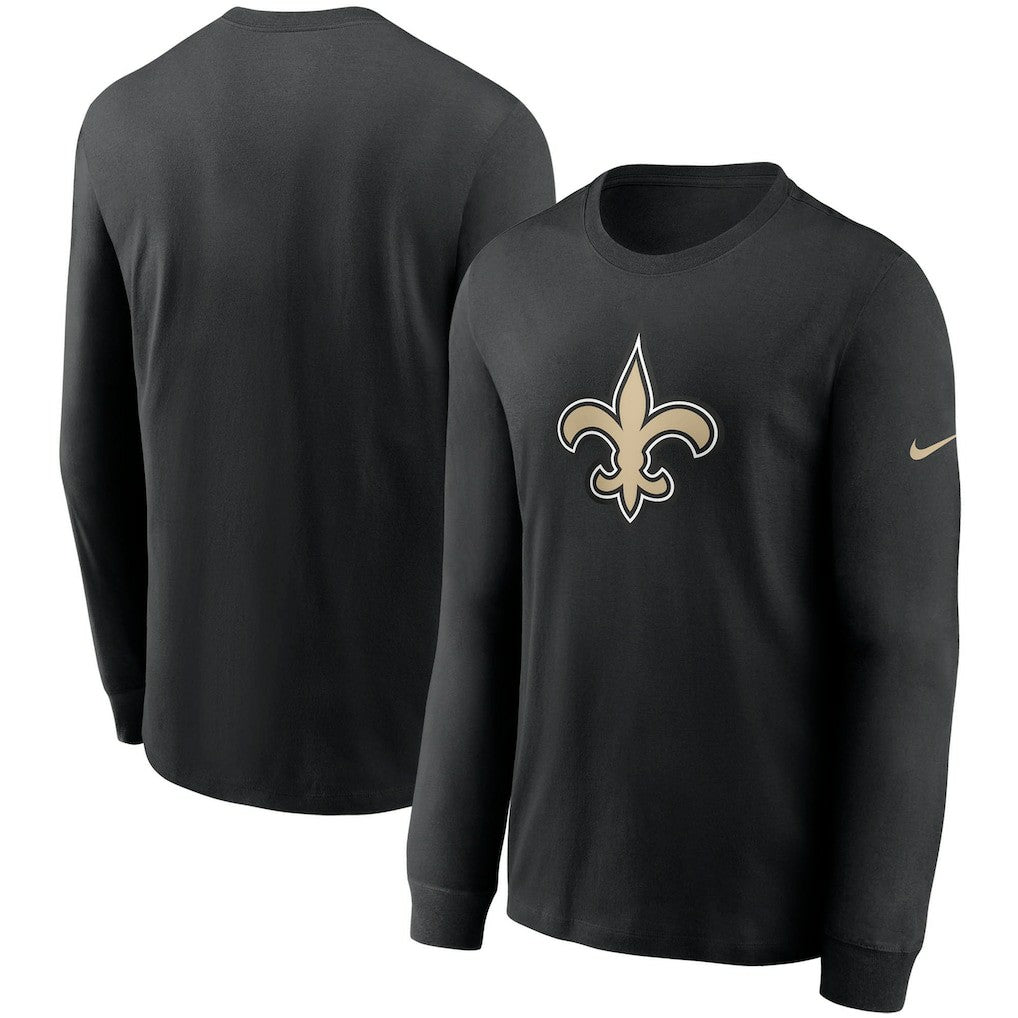 New Orleans Saints Primary Logo Long Sleeve T-Shirt - Black - Nike