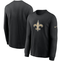 New Orleans Saints Primary Logo Long Sleeve T-Shirt - Black - Nike