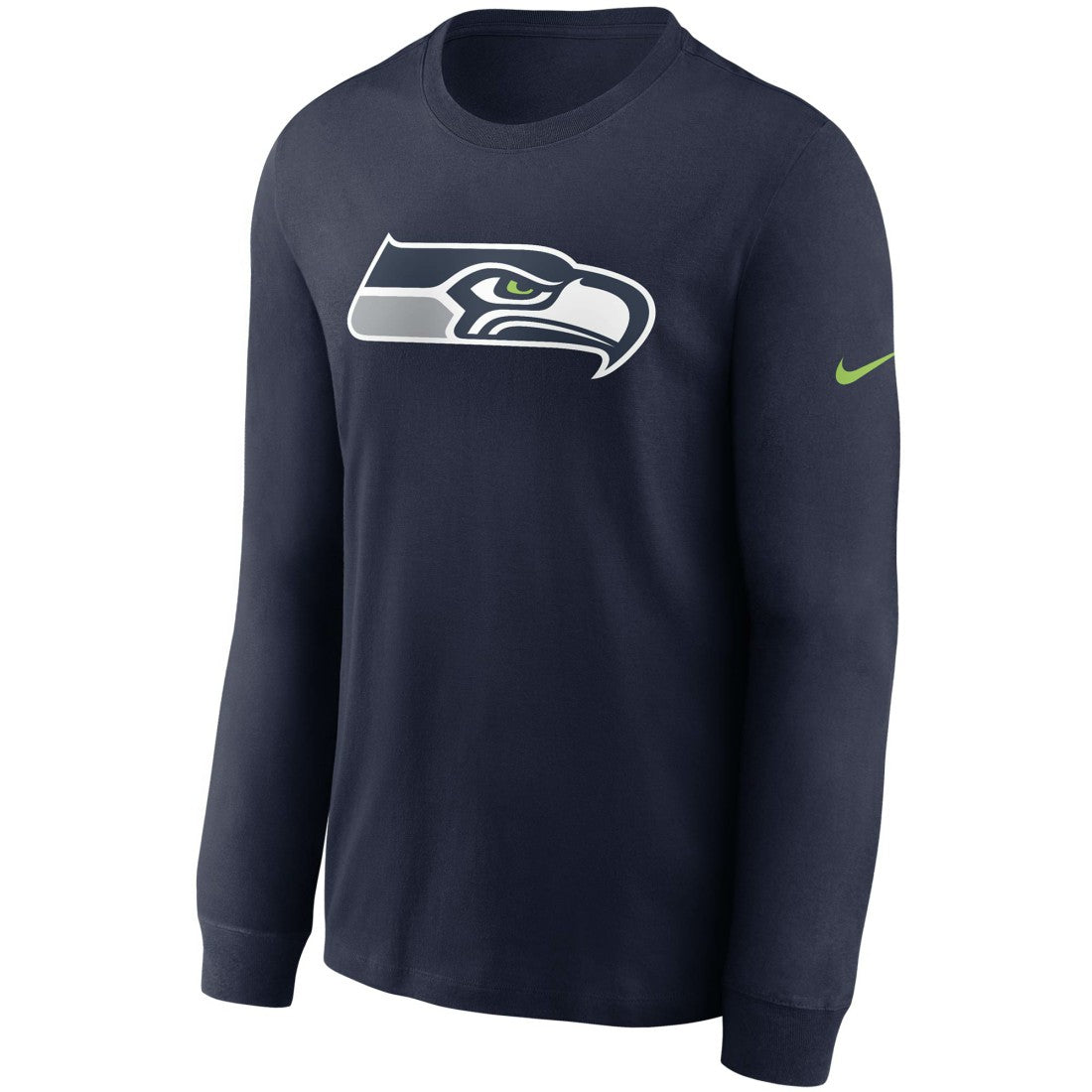 Seattle Seahawks Primary Logo Long Sleeve T-Shirt - College Navy - Nike