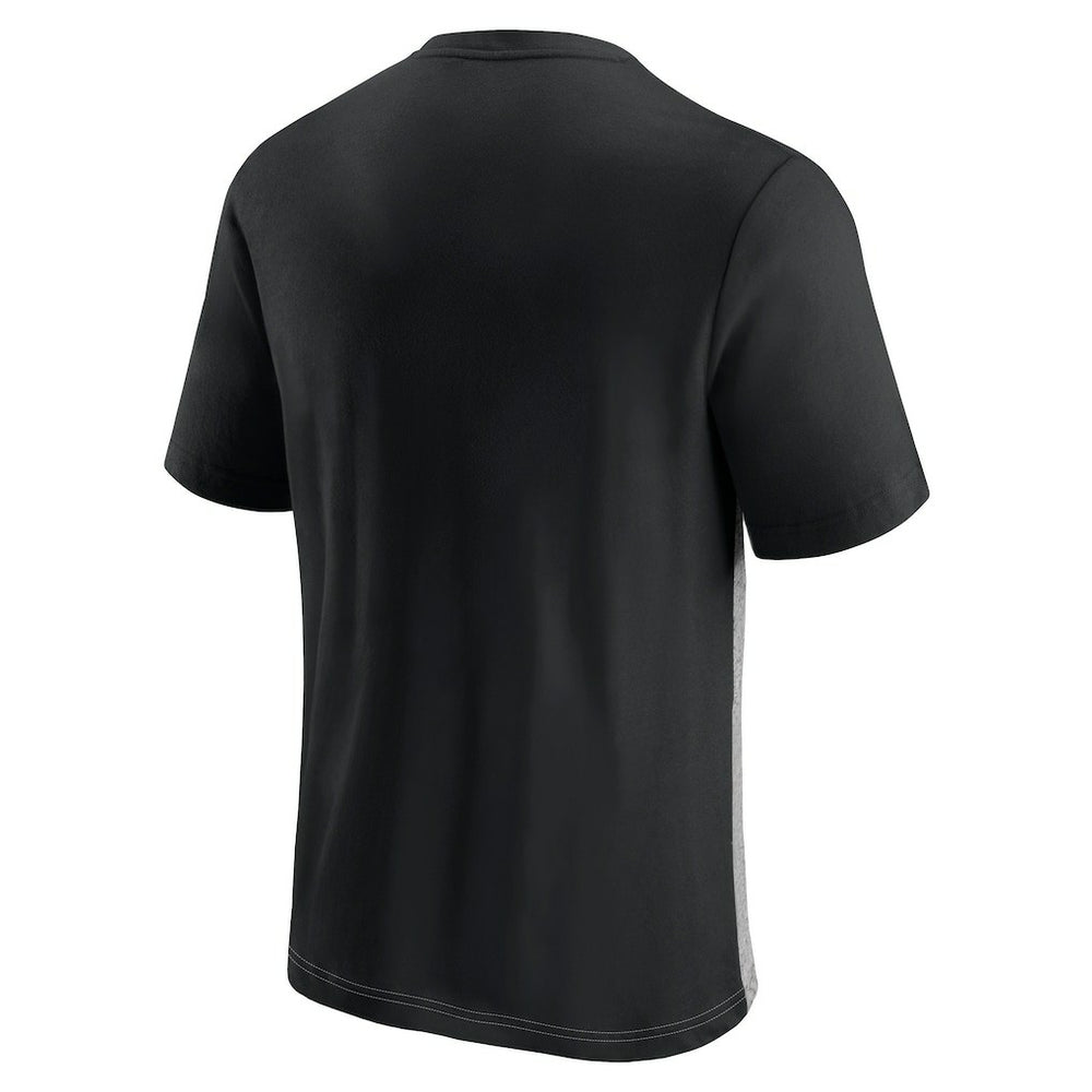 Jacksonville Jaguars Colorblock T-Shirt - Black/Heathered Gray - Fanatics
