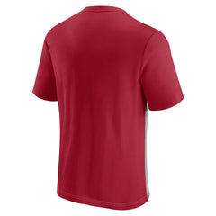Tampa Bay Buccaneers Colorblock T-Shirt - Red/Heathered Gray - Fanatics