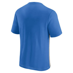 Los Angeles Chargers Throwback Colorblock T-Shirt - Powder Blue/Heathered Gray - Fanatics
