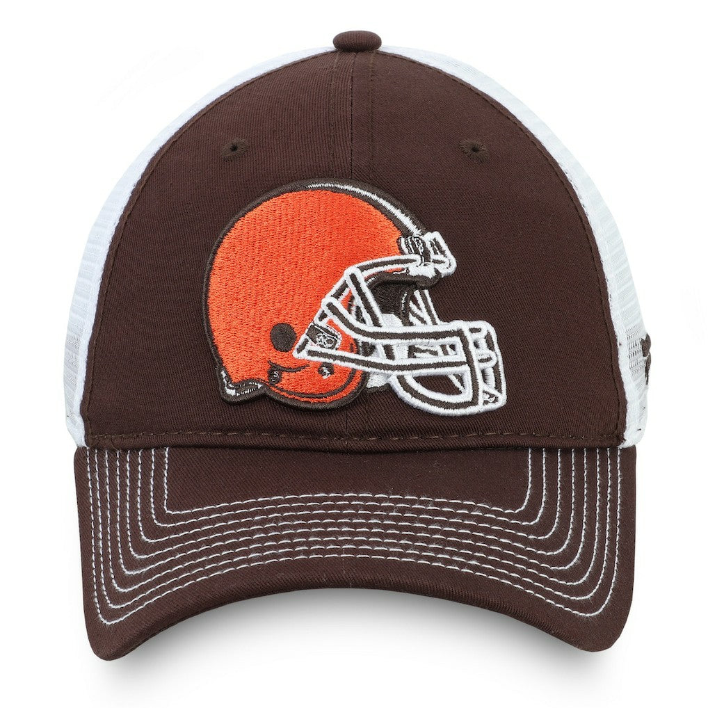 Cleveland Browns Fundamental Trucker Unstructured Adjustable Hat - Brown/White - Fanatics