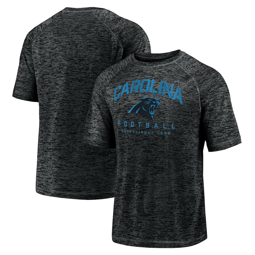 Carolina Panthers Shade Battle Ready Raglan Space-Dye T-Shirt - Black - Fanatics