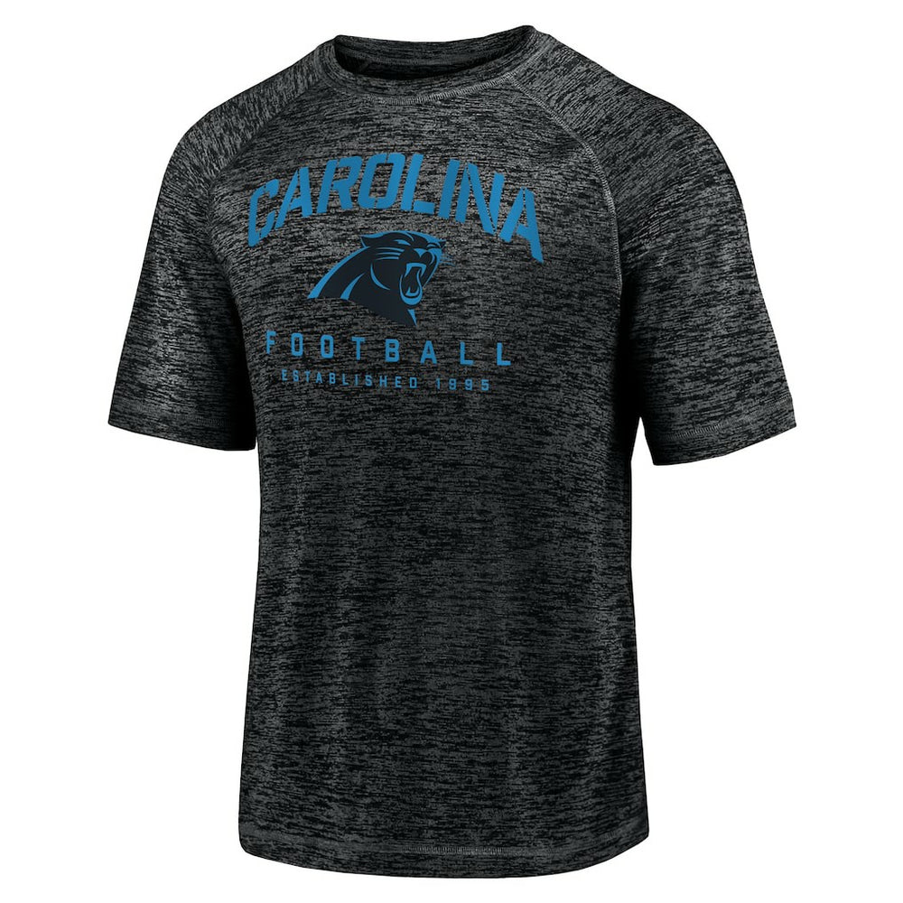 Carolina Panthers Shade Battle Ready Raglan Space-Dye T-Shirt - Black - Fanatics