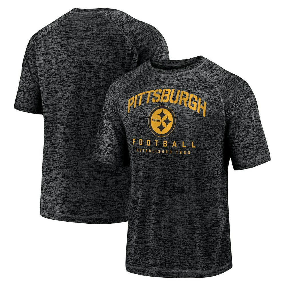 Pittsburgh Steelers Shade Battle Ready Raglan Space-Dye T-Shirt - Black - Fanatics
