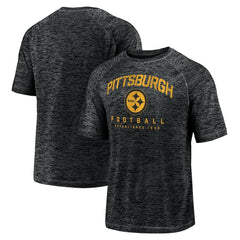 Pittsburgh Steelers Shade Battle Ready Raglan Space-Dye T-Shirt - Black - Fanatics