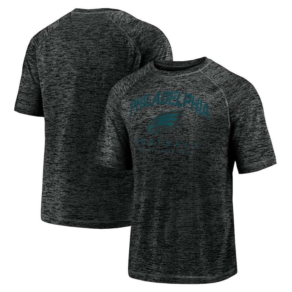 Philadelphia Eagles Shade Battle Ready Raglan Space-Dye T-Shirt - Black - Fanatics