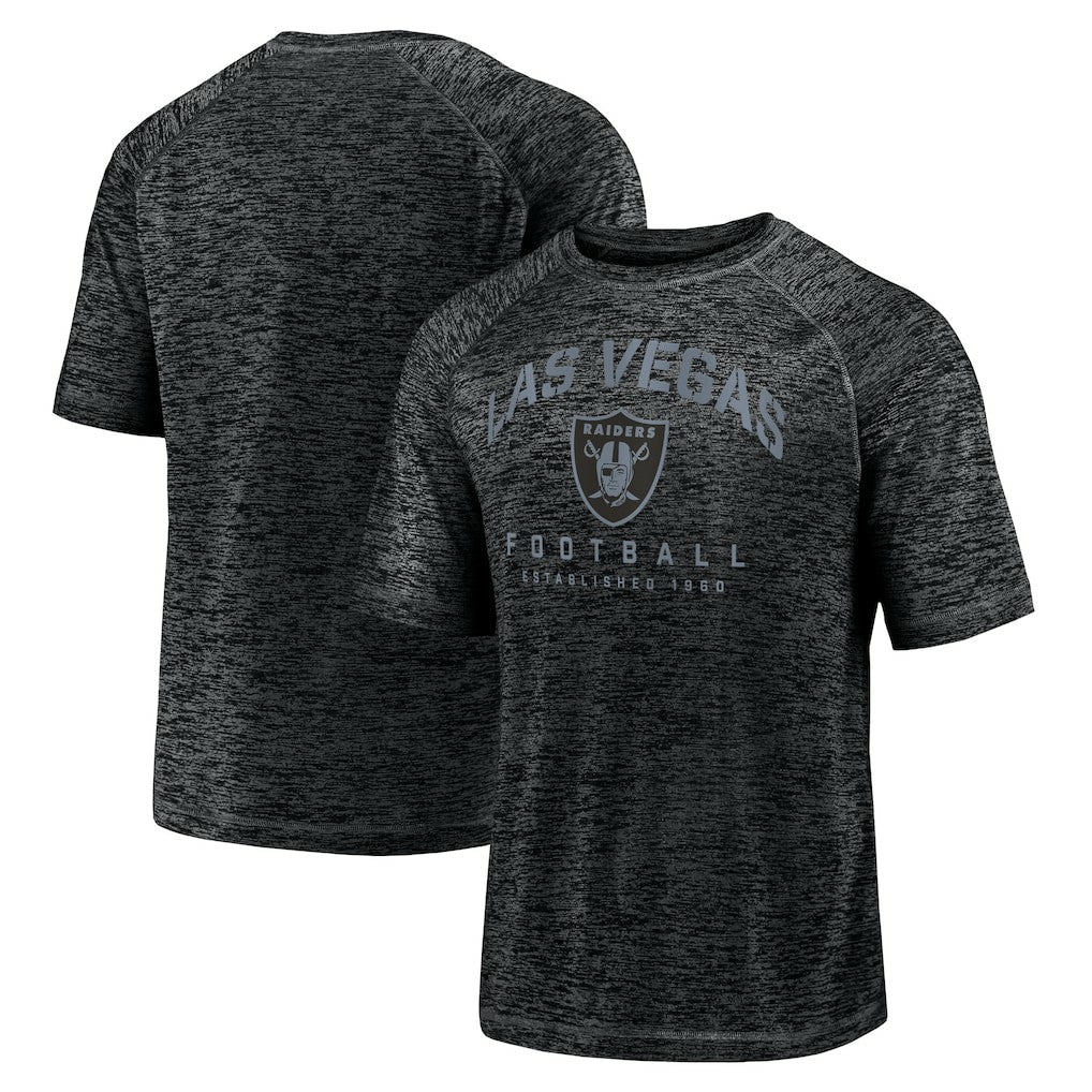 Las Vegas Raiders Shade Battle Ready Raglan Space-Dye T-Shirt - Black - Fanatics