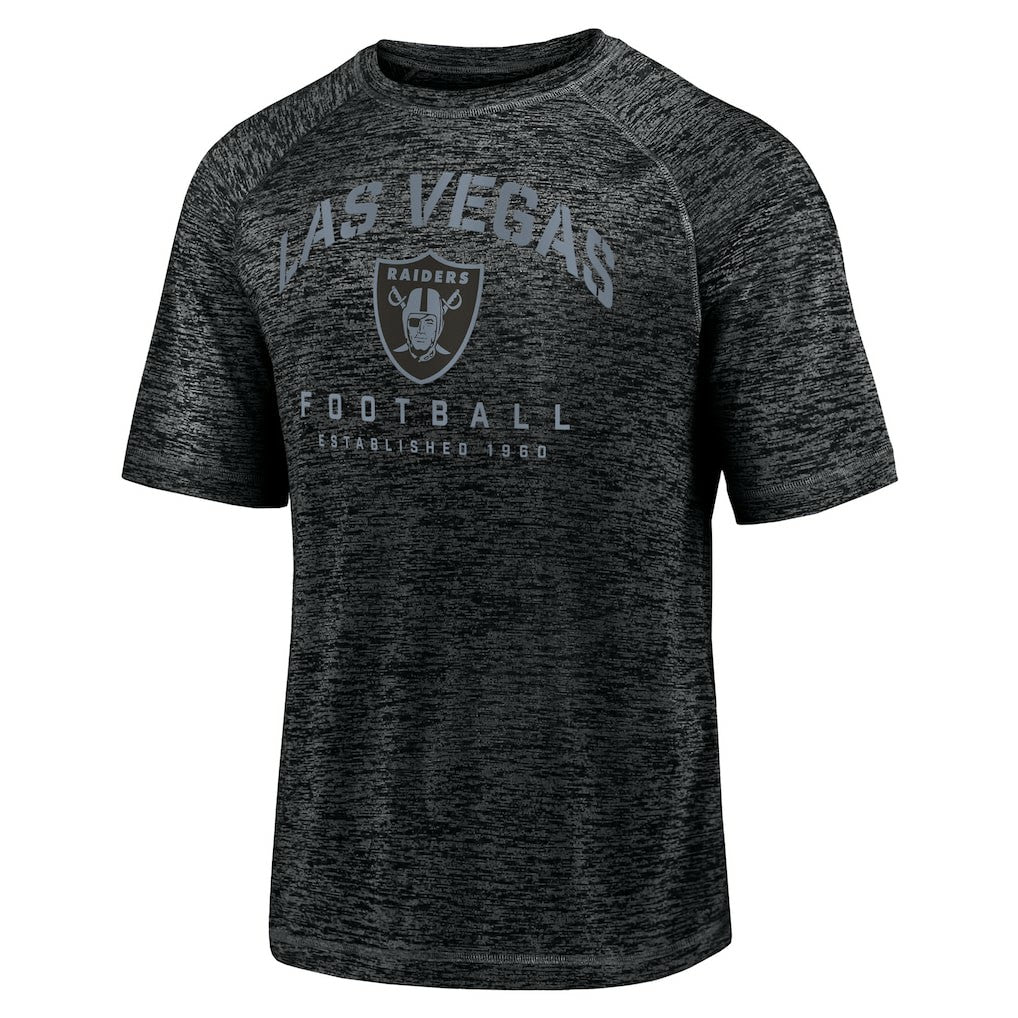 Las Vegas Raiders Shade Battle Ready Raglan Space-Dye T-Shirt - Black - Fanatics