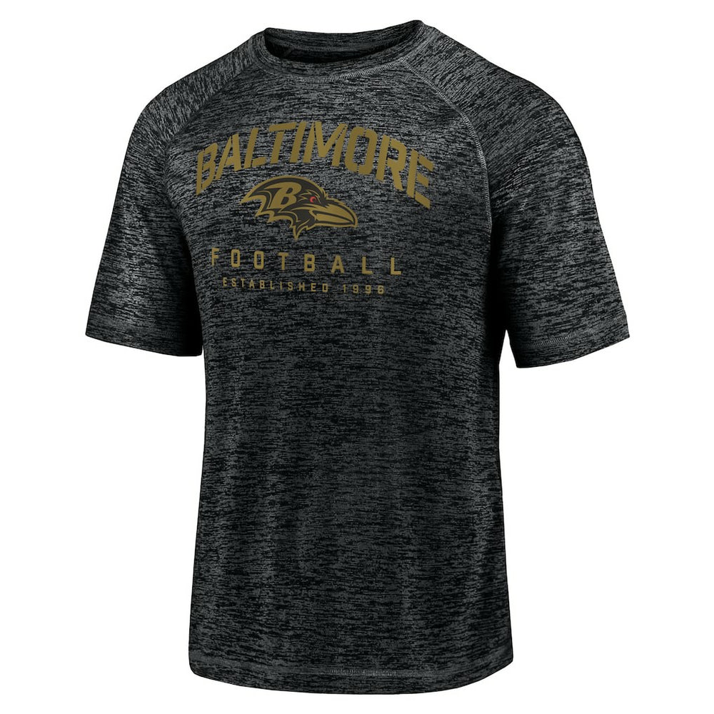 Baltimore Ravens Shade Battle Ready Raglan Space-Dye T-Shirt - Black - Fanatics