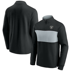 Las Vegas Raiders Block Party Quarter-Zip Jacket - Black/Silver - Fanatics
