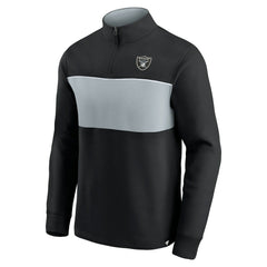 Las Vegas Raiders Block Party Quarter-Zip Jacket - Black/Silver - Fanatics