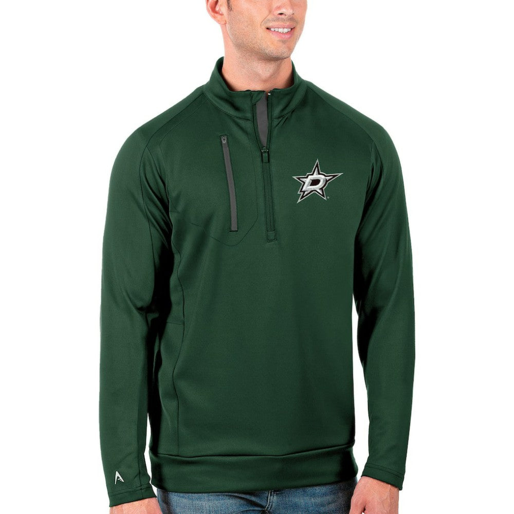 Dallas Stars Antigua Generation Quarter-Zip Pullover Jacket - Green/Charcoal | NHL Clearance