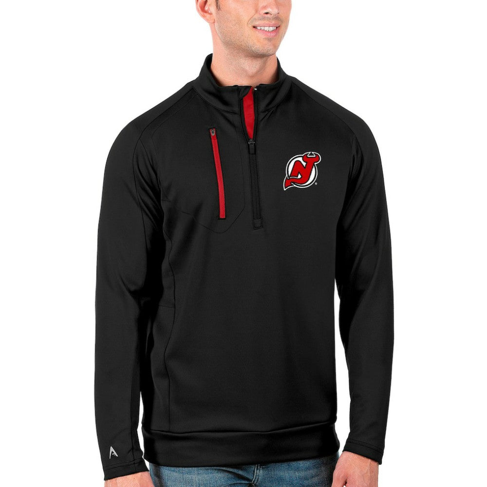 New Jersey Devils Antigua Generation Quarter-Zip Pullover Jacket - Black/Red | New Era discount