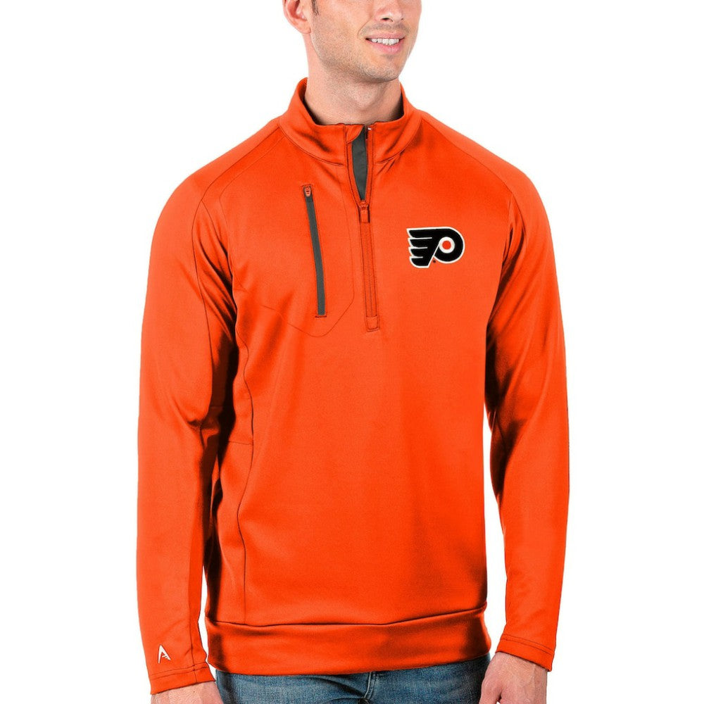 Philadelphia Flyers Antigua Generation Quarter-Zip Pullover Jacket - Orange/Charcoal | NHL sale