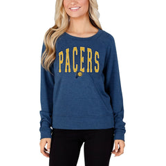 Indiana Pacers Concepts Sport Women's Mainstream Terry Long Sleeve Top Navy
