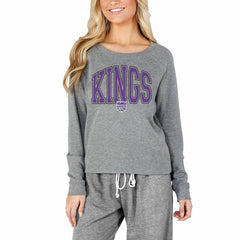 Sacramento Kings Concepts Sport Women's Mainstream Terry Long Sleeve Top Gray