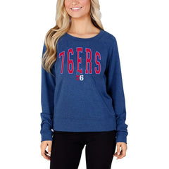Philadelphia 76ers Concepts Sport Women's Mainstream Terry Long Sleeve Top Royal