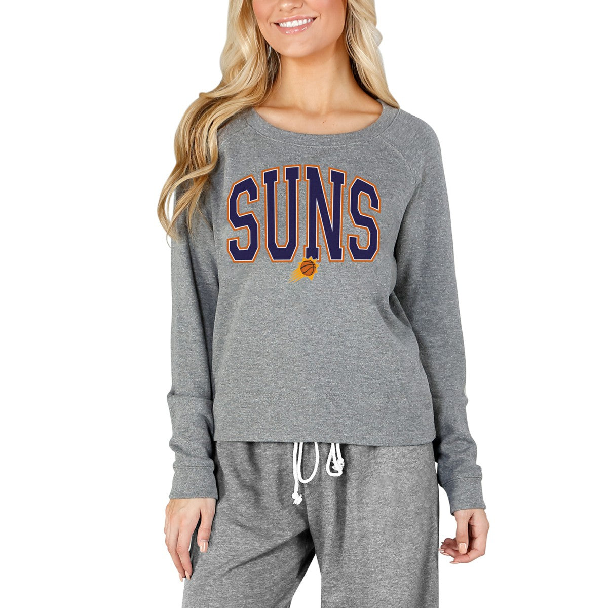 Phoenix Suns Concepts Sport Women's Mainstream Terry Long Sleeve Top Gray