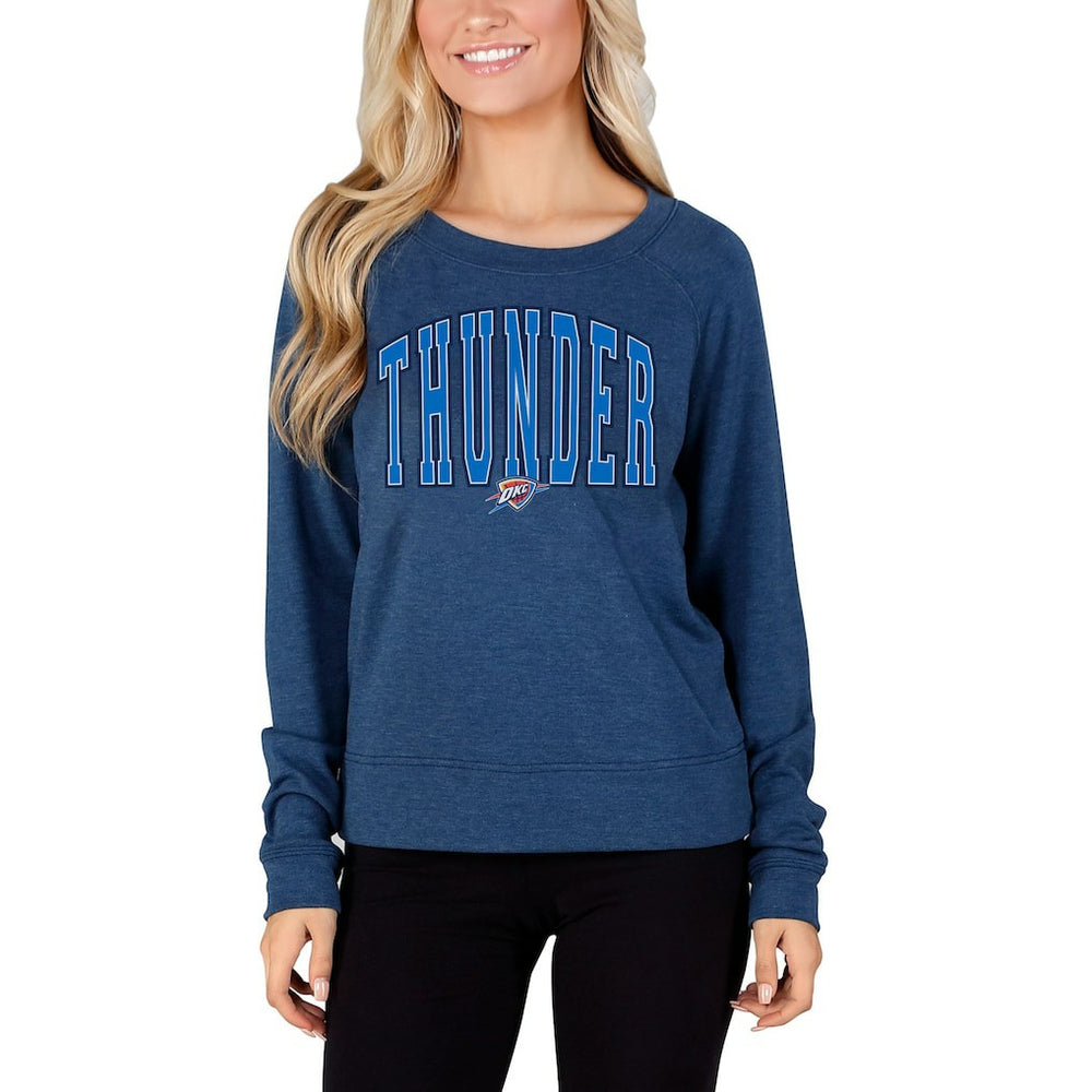 Oklahoma City Thunder Concepts Sport Women's Mainstream Terry Long Sleeve Top Navy