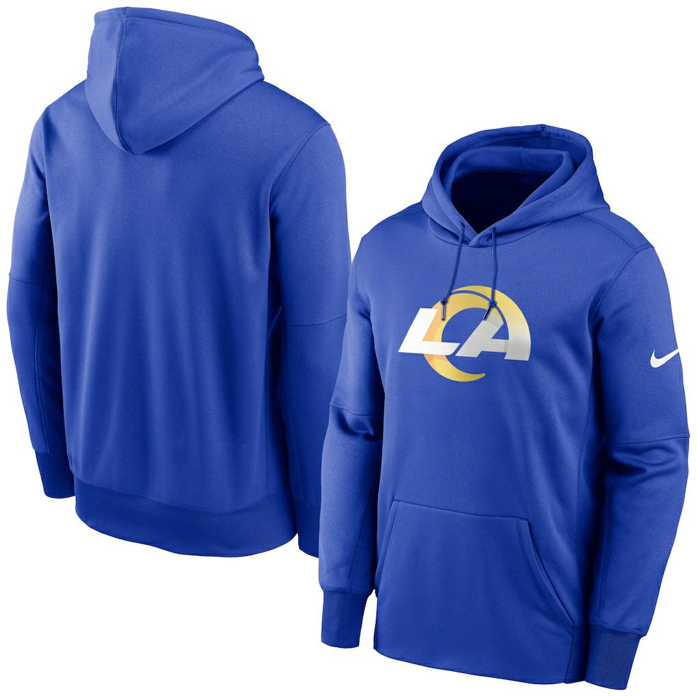 Los Angeles Rams Primary Logo Therma Performance Pullover Hoodie - Royal - Nike