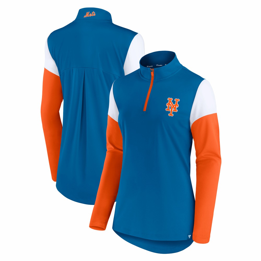 New York Mets Fanatics Women's Authentic Fleece Quarter-Zip Jacket for sale