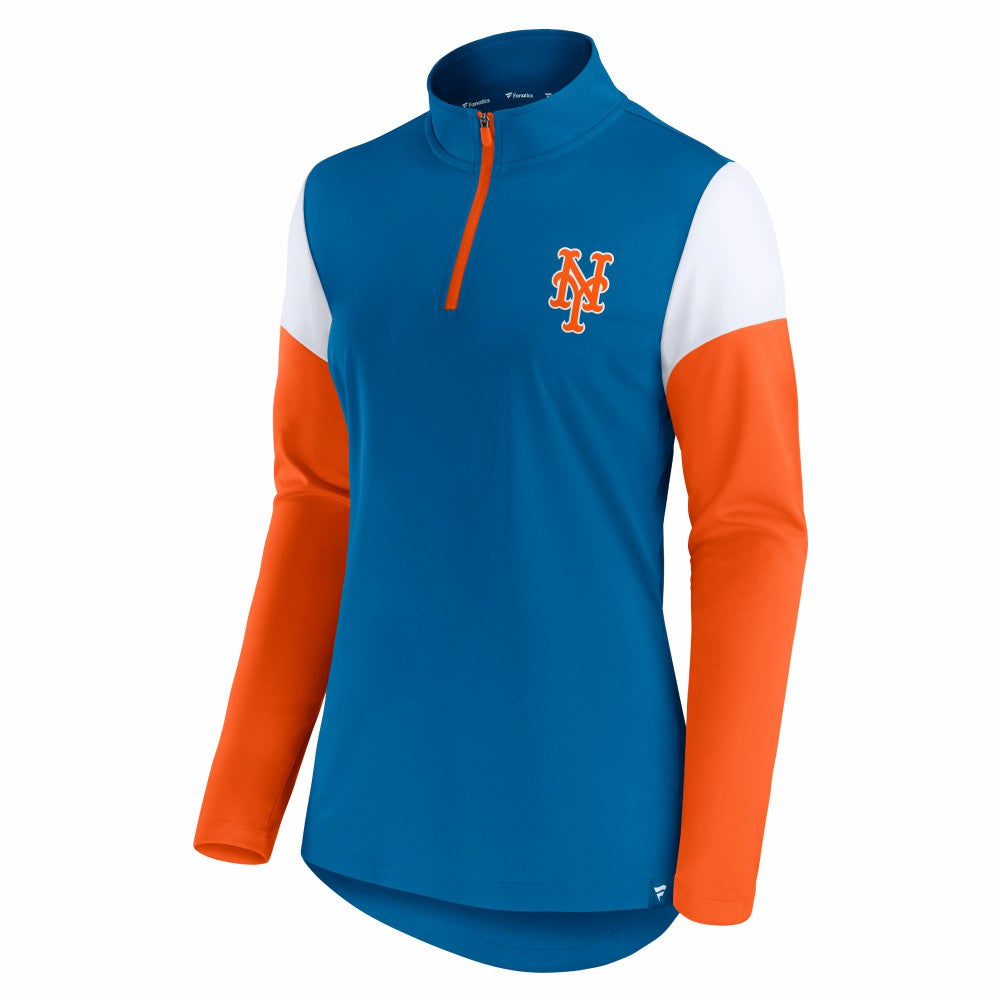 New York Mets Fanatics Women's Authentic Fleece Quarter-Zip Jacket for sale