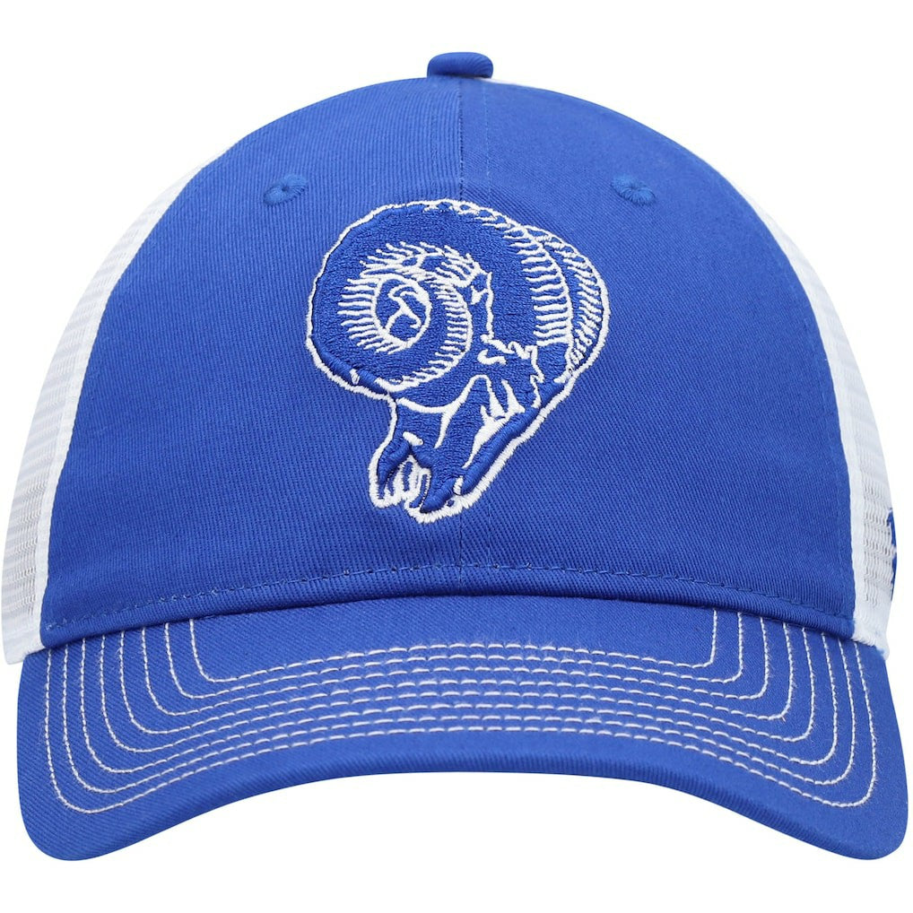 Los Angeles Rams Fundamental Vintage Trucker Unstructured Adjustable Hat - Royal/White - Fanatics