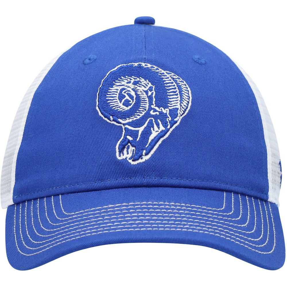Los Angeles Rams Fundamental Vintage Trucker Unstructured Adjustable Hat - Royal/White - Fanatics