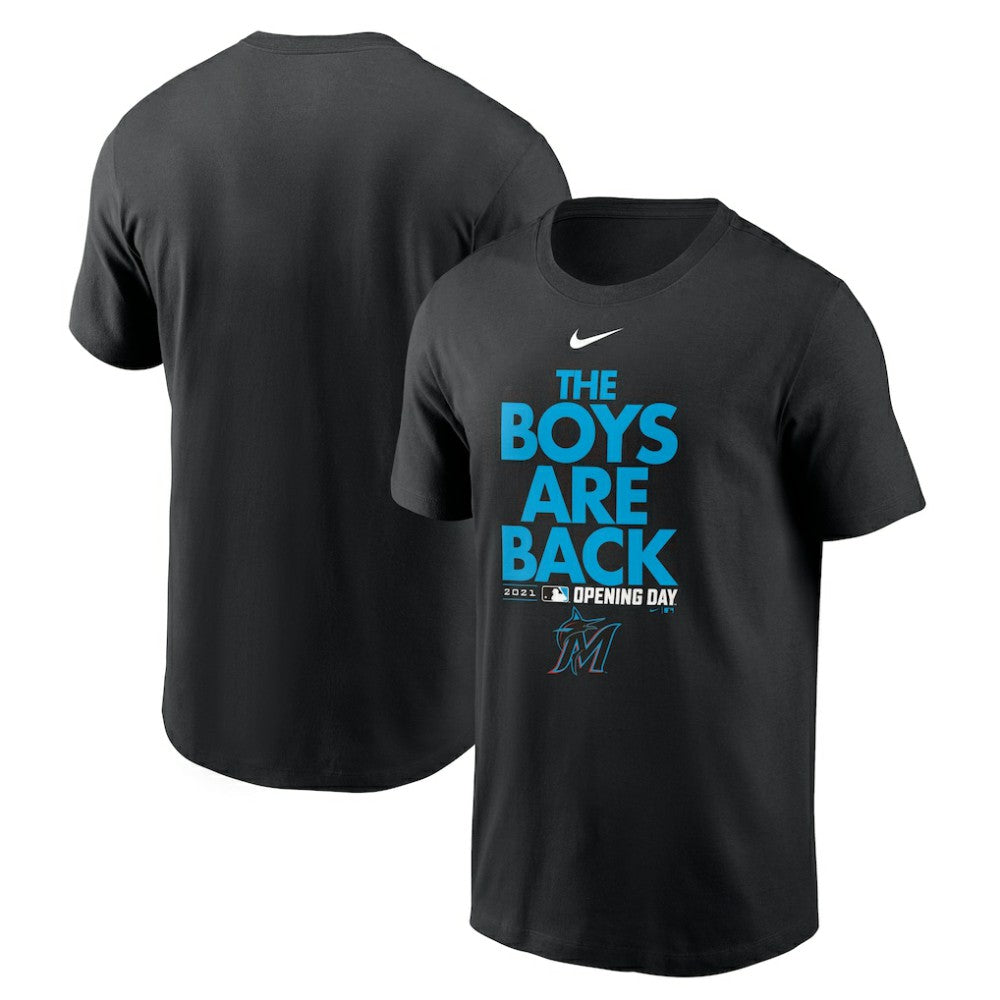Miami Marlins Nike 2021 Opening Day Phrase T-Shirt Outlet