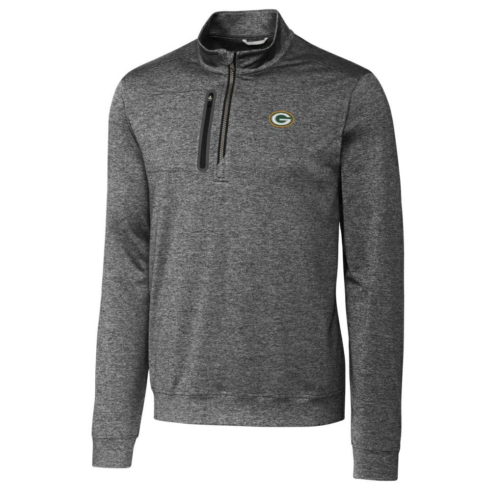 Green Bay Packers Cutter & Buck Stealth Quarter-Zip Jacket - Gray - NFL
