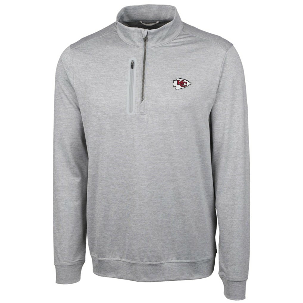 Kansas City Chiefs Cutter & Buck Stealth Quarter-Zip Jacket - Cream - NFL