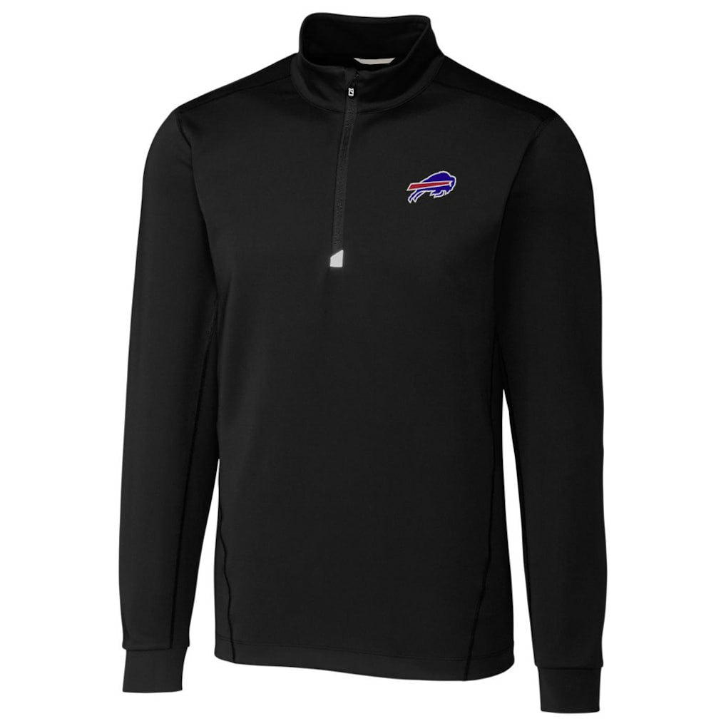 Buffalo Bills Cutter & Buck Traverse Quarter-Zip Pullover Jacket - Black - NFL