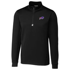 Buffalo Bills Cutter & Buck Traverse Quarter-Zip Pullover Jacket - Black - NFL