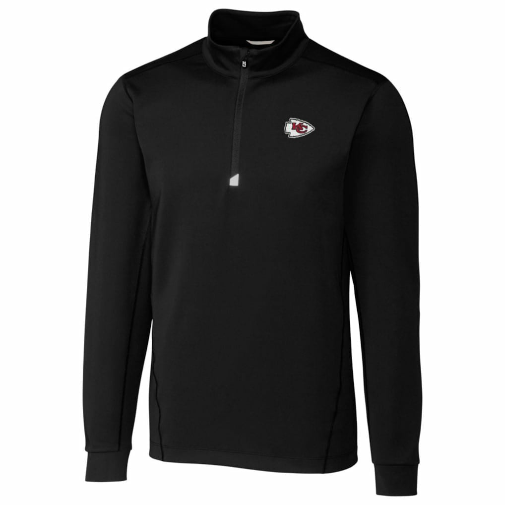 Kansas City Chiefs Cutter & Buck Traverse Quarter-Zip Pullover Jacket - Black - NFL